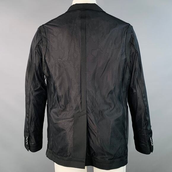 ANREALAGE Size M Black Wool Oversized Tulle Ribbon Jacket - Picture 5 of 10